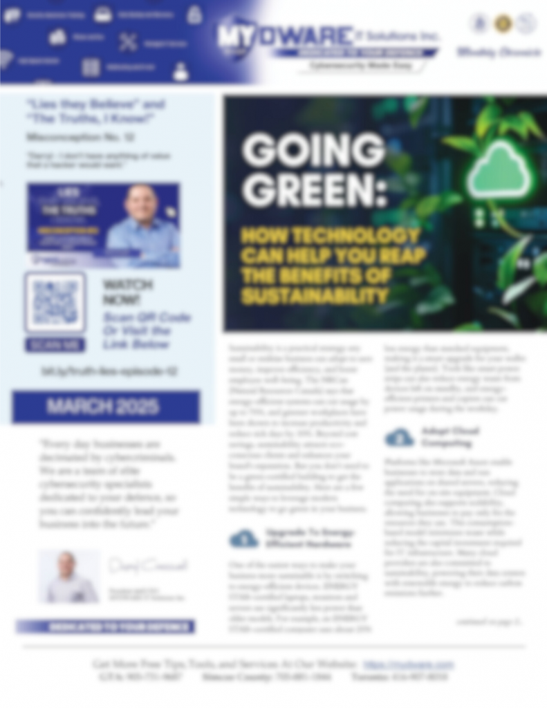 Monthly Newsletters | MYDWARE IT Solutions Inc.