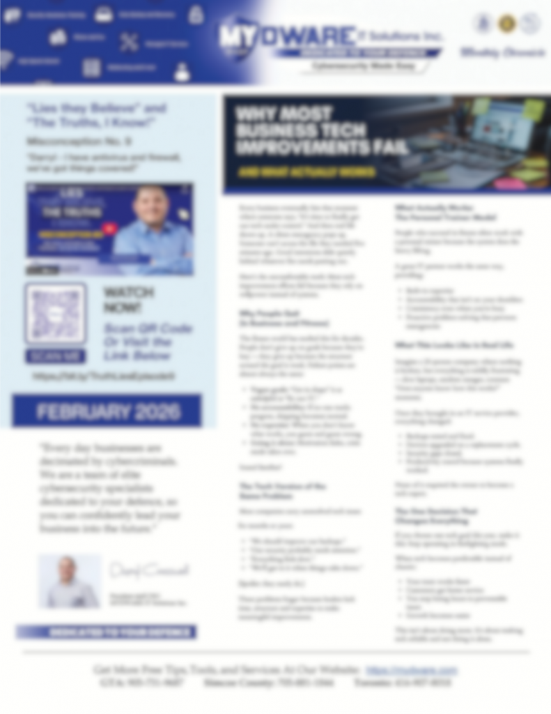 Monthly Newsletters | MYDWARE IT Solutions Inc.